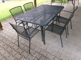 Gartentisch mit 6 Stühlen