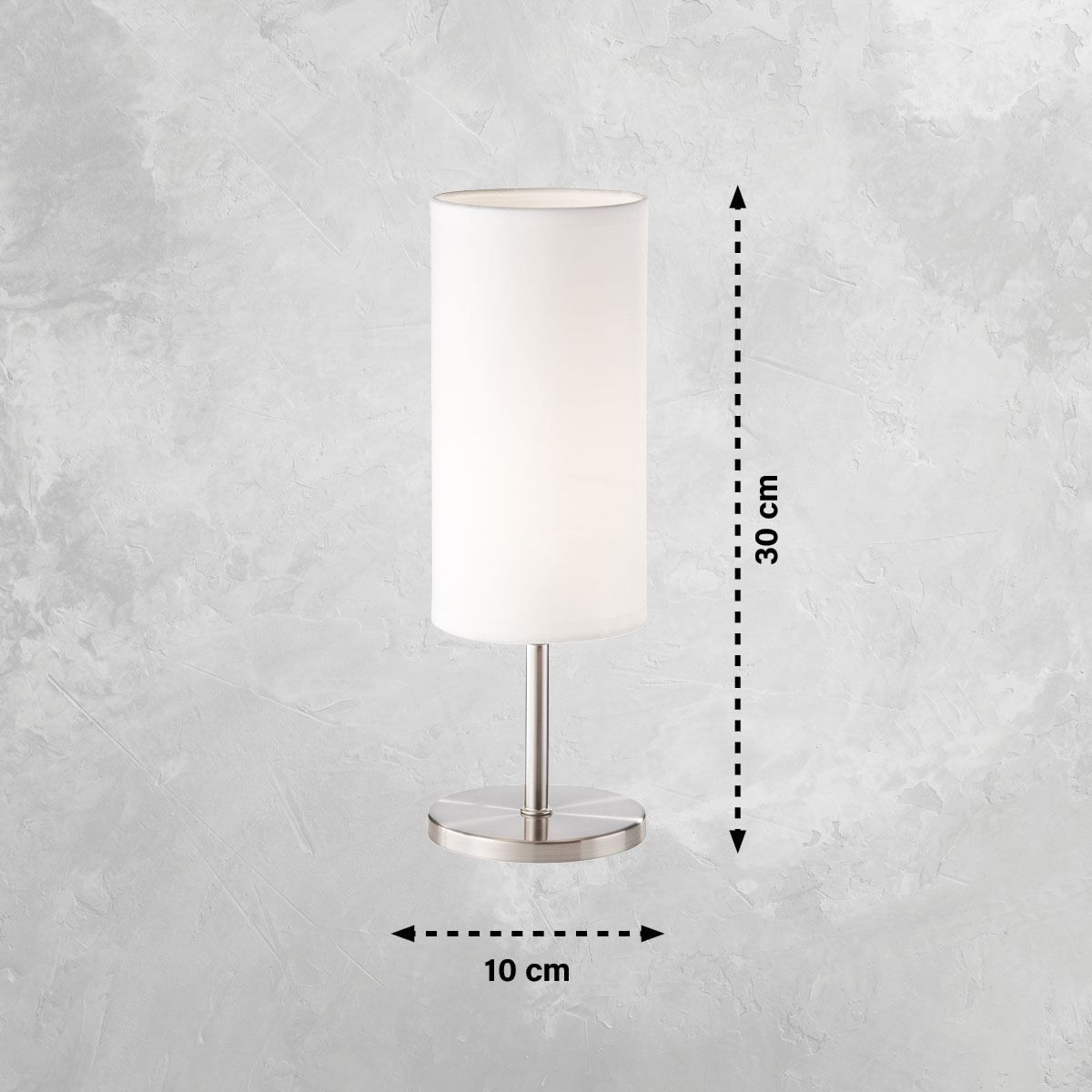 Lampade: Tischleuchte, 30 cm Höhe, Stoffschirm – Nuovo (secondo la descrizione) da Kreuzlingen venduto da Smart-Light 1