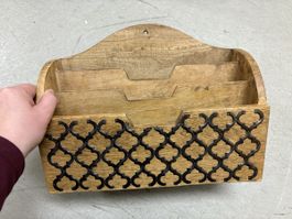 Holz Briefablage/Wandablage, Vintage Look