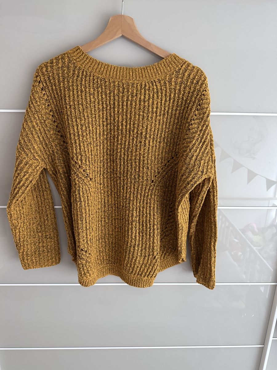 Only Maglioni & Felpe: Only Strickpullover, Gr. S Senffarben, Herbst/Winter 🍂 – Usato da Basel venduto da Meli-92