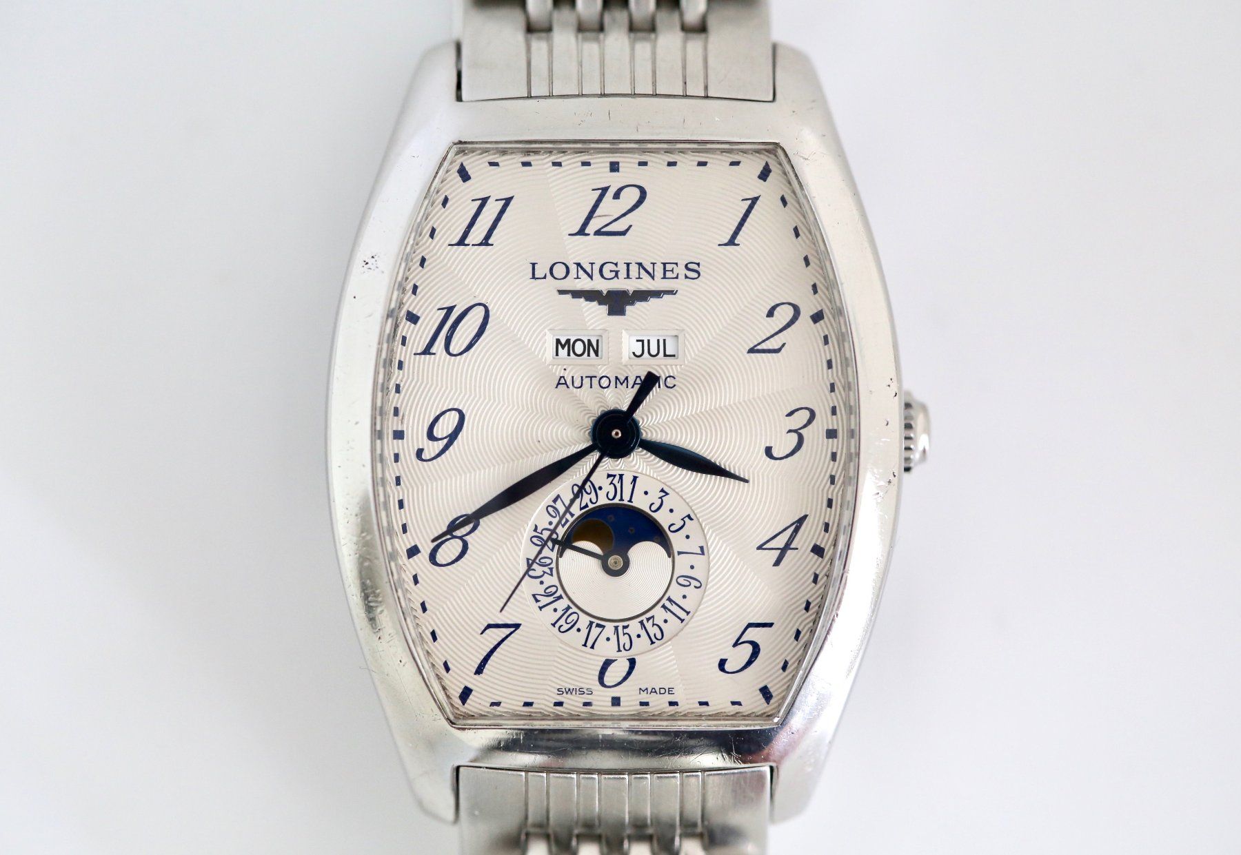 Longines Uhren: Longines Evidenza Herrenuhr mit Mondphase – Gebraucht aus Reinach BL von Han-Numismatik