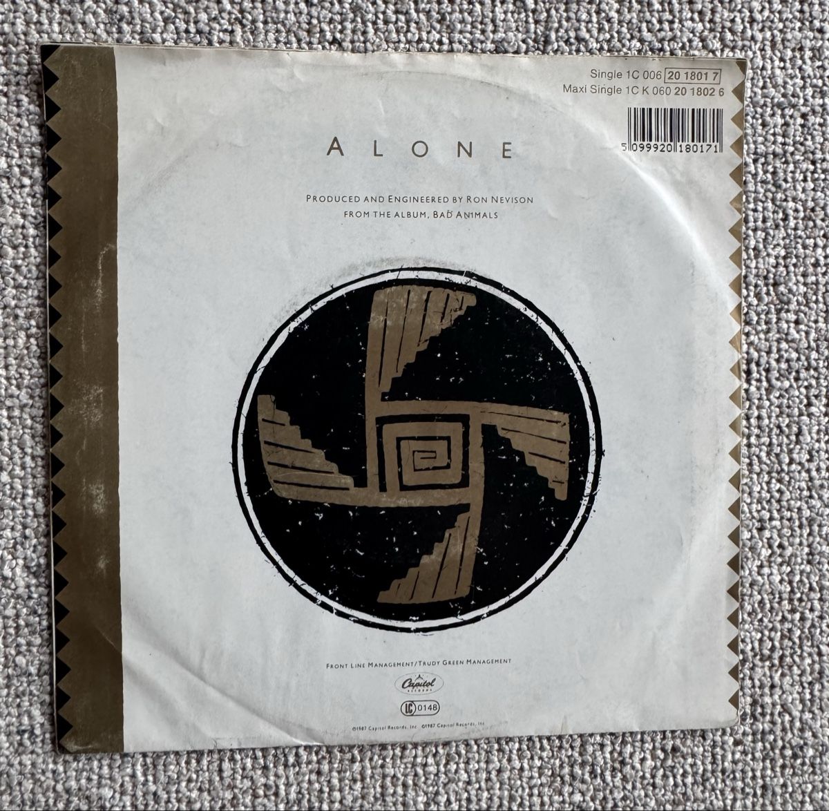 Dischi in vinile: Heart - Alone -7" Single - 80s – Usato da Rorbas venduto da BlackstarRecords 1