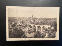 AK FR Fribourg, Vue générale et pont de Zähringen