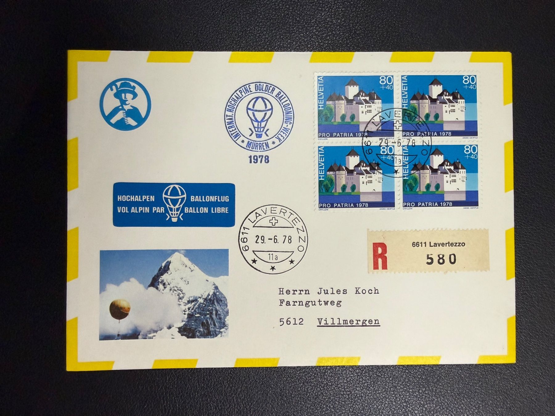 Tutti i francobolli: Hochalpen Ballonflug 1978 – Usato da oberrüti venduto da jeanmei