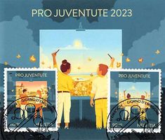 Serie PRO JUVENTUTE 2023 mit MH-ZÄHNUNG  Heftchenblatt !