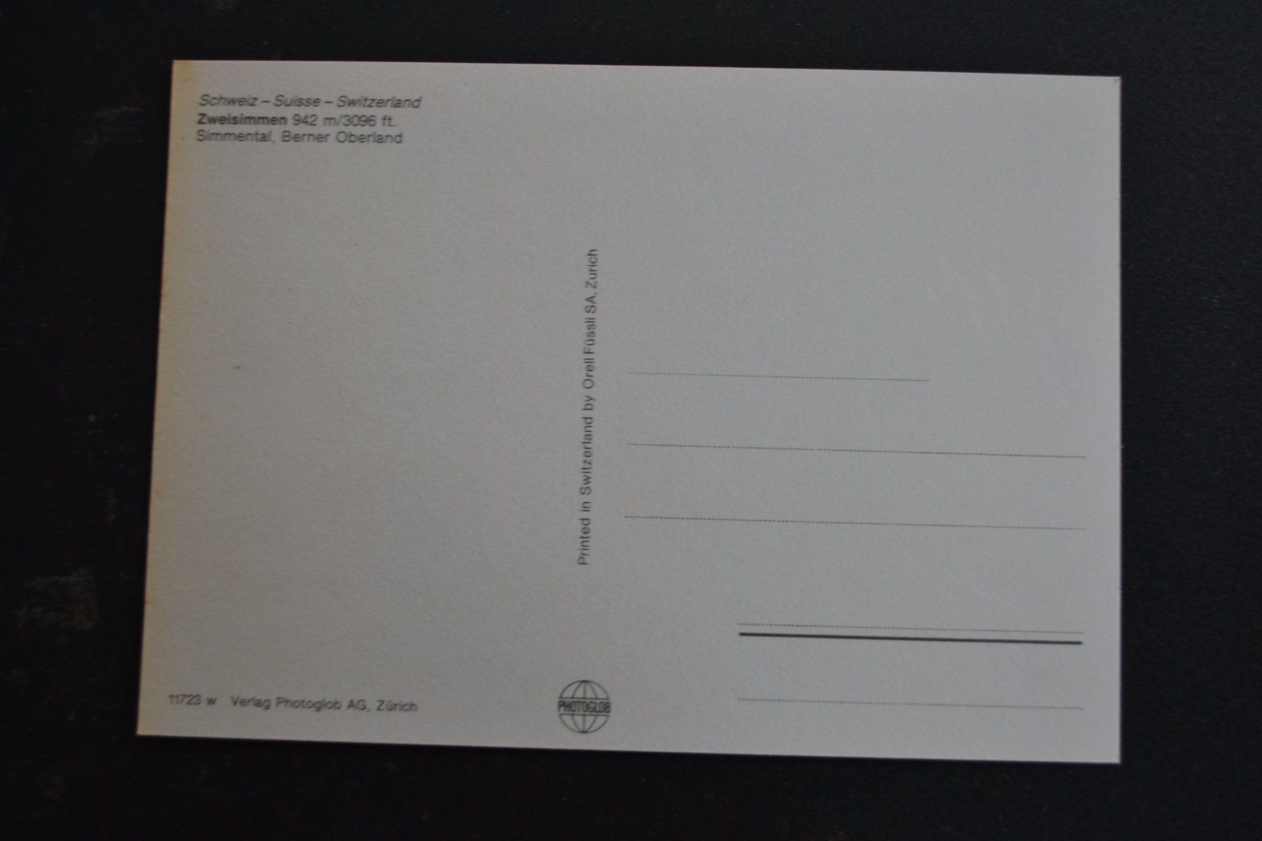 Cartoline postali: AK Zweisimmen BE – Usato da Beinwil am See venduto da kajak55 1