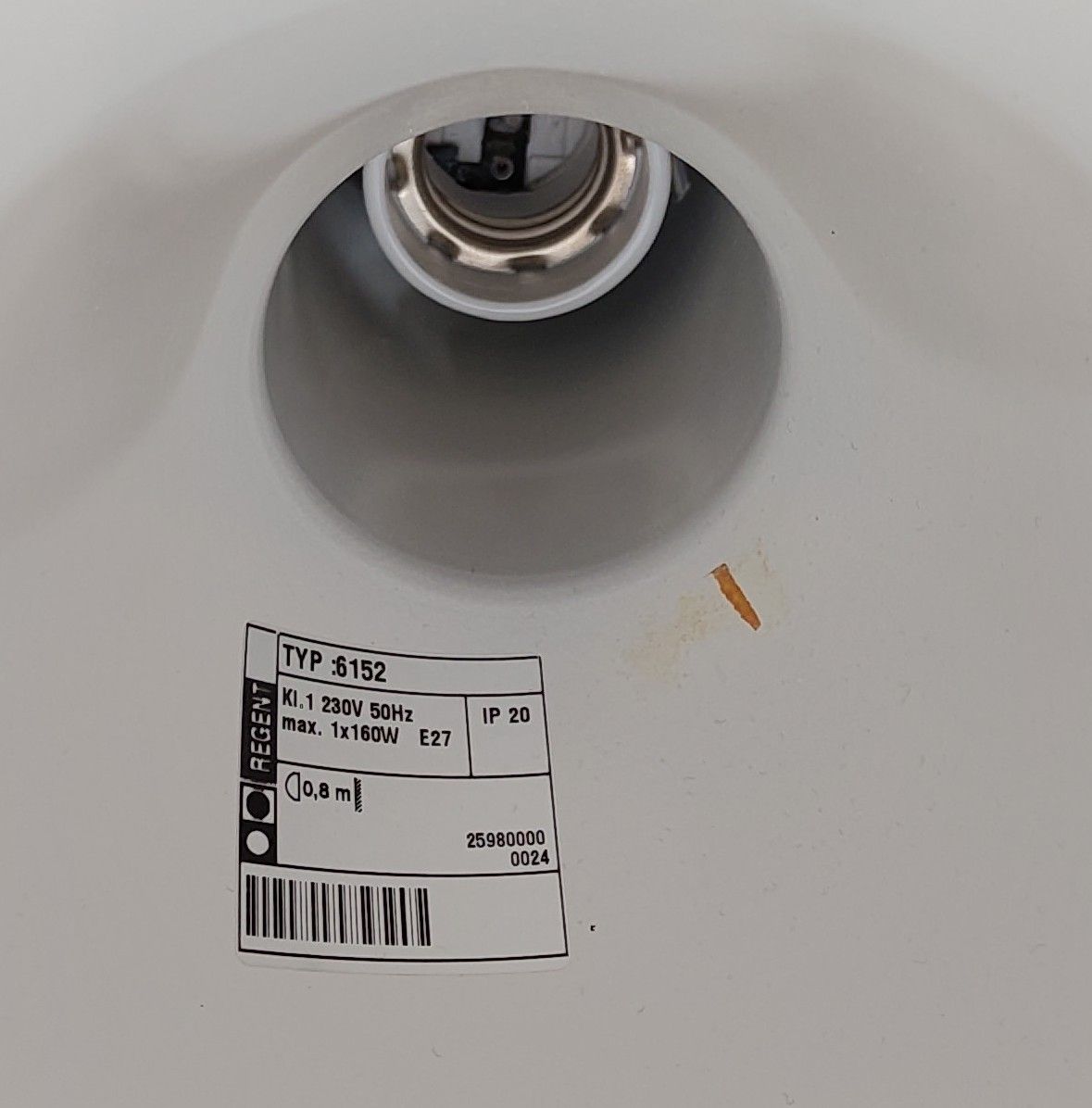 Paralumi: Pendelleuchte/ Lampenschirm, metall, hellgrau – Usato da Basel venduto da kas_8r2y 3