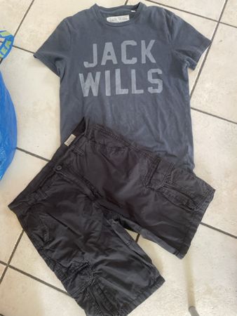 Jack Wills T-Shirt & Cargo Shorts Set Gr. XXS/XS Sommer