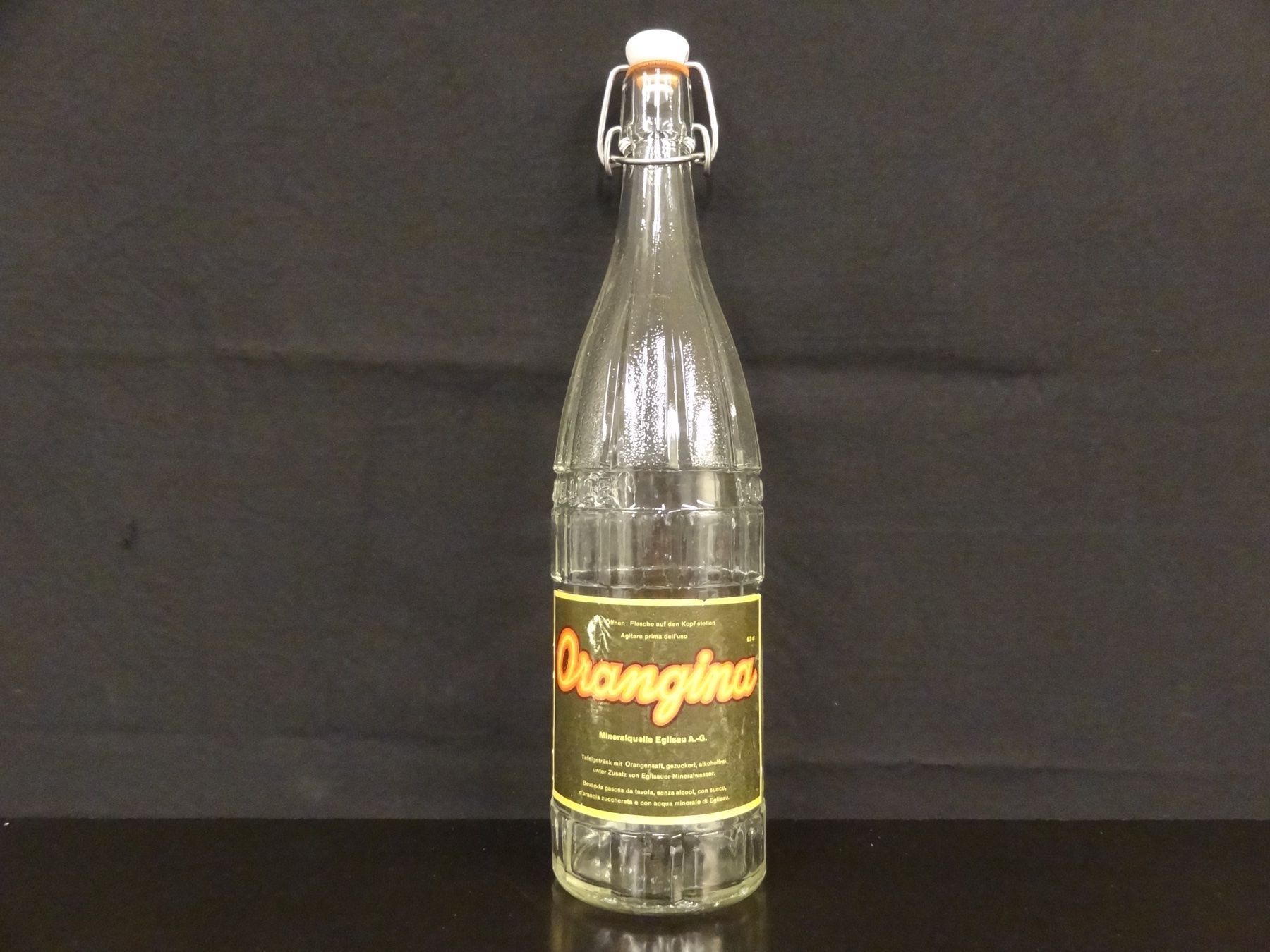 Gläser, Krüge & Flaschen: alte Flasche ORANGINA EGLISAU 1962 – Gebraucht aus Kerzers von Flaschenposten