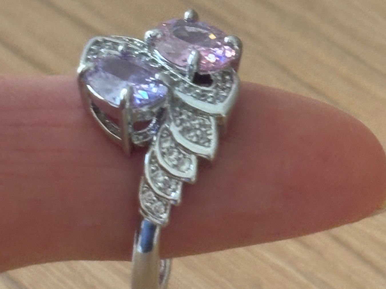 Ringe: Luxus Elegante Gr.19/9 Ring Farbe: Silber/Rosa/Lilas – Neu (gemäss Beschreibung) aus Biel-Bienne von Roserosse13 3