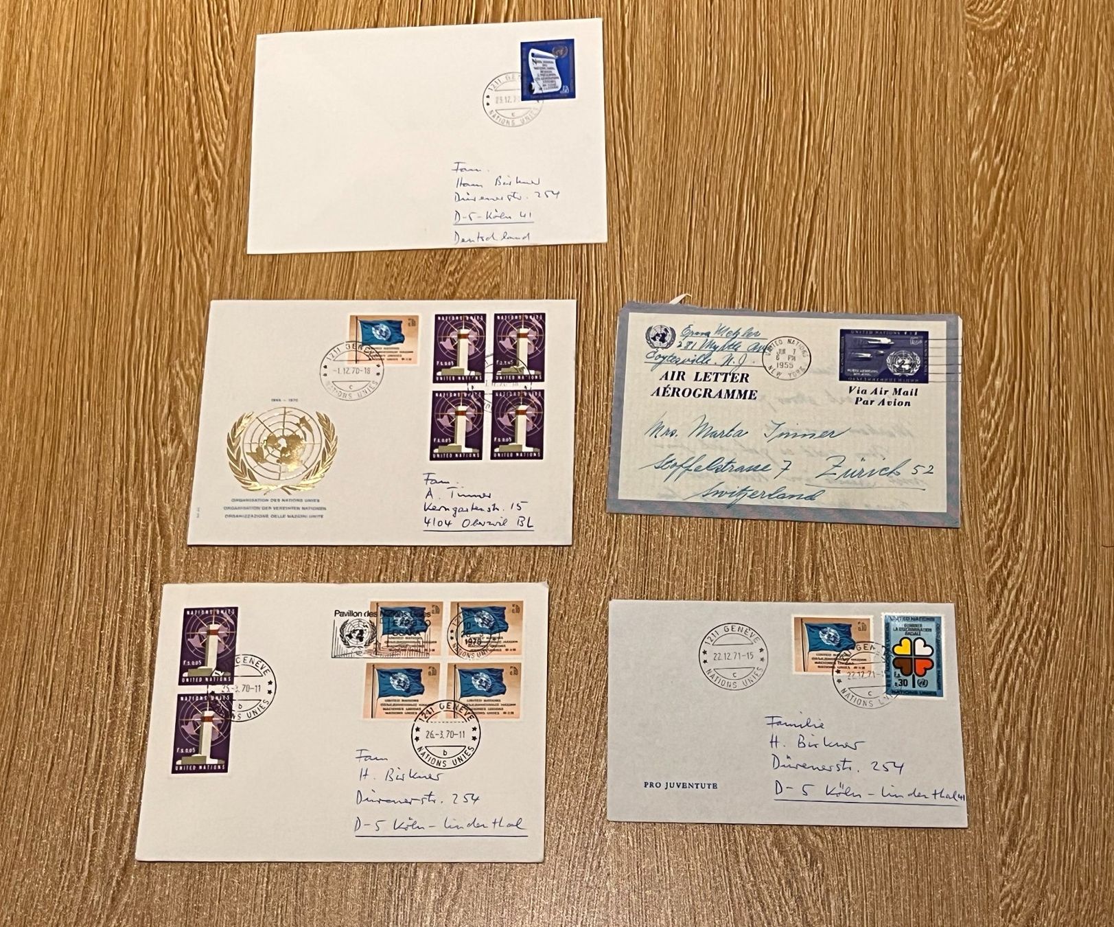 Alle Briefmarken: FDC ONU LOT – Gebraucht aus Riva san vitale von abd_p86k