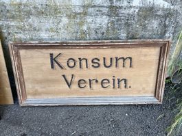 Reklameschild Konsum Verein Volg Usego Loft Ladenschild