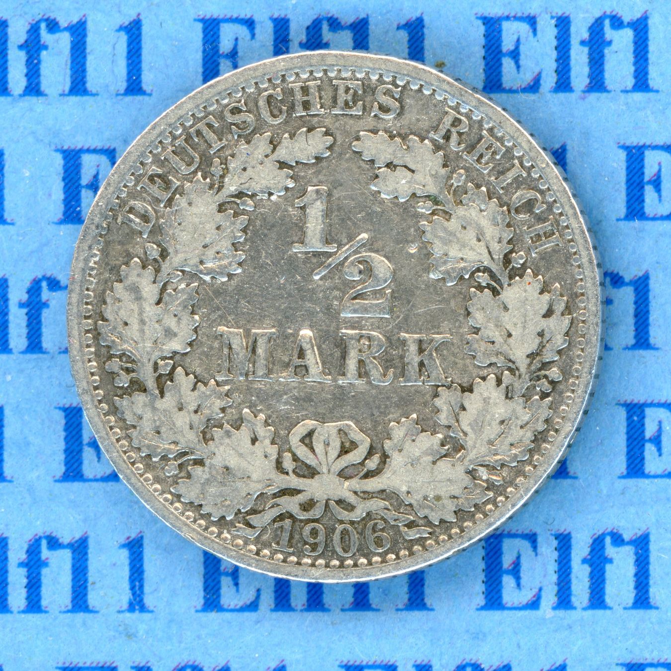 Tutti le monete: DEM___0.50 1906A -ss 1/2 Mark – Usato da Widnau venduto da Elf11