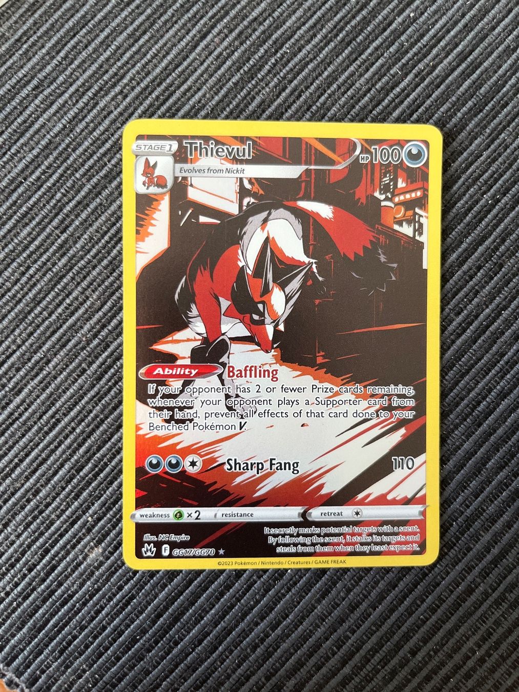 Pokémon Carte collezionabili: Pokemon Thievul GG17 Crown Zenith Englisch – Nuovo (secondo la descrizione) da Wabern venduto da Collectfun