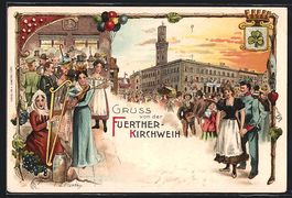 Fürth, Volksfest Kirchweih, Ganzsache B