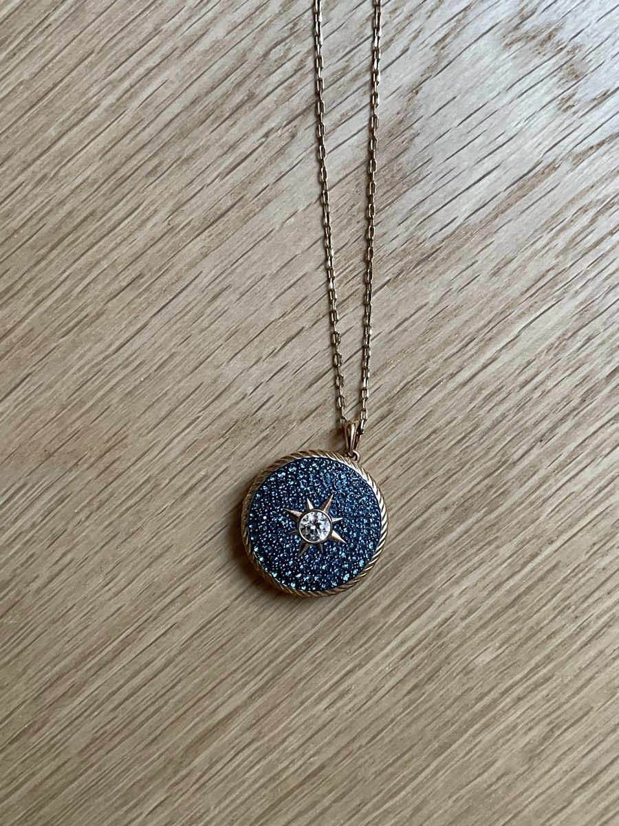 Swarovski Catenine: Swarovski Kette Locket blau Roségold – Usato da Wünnewil venduto da jani.ch 5