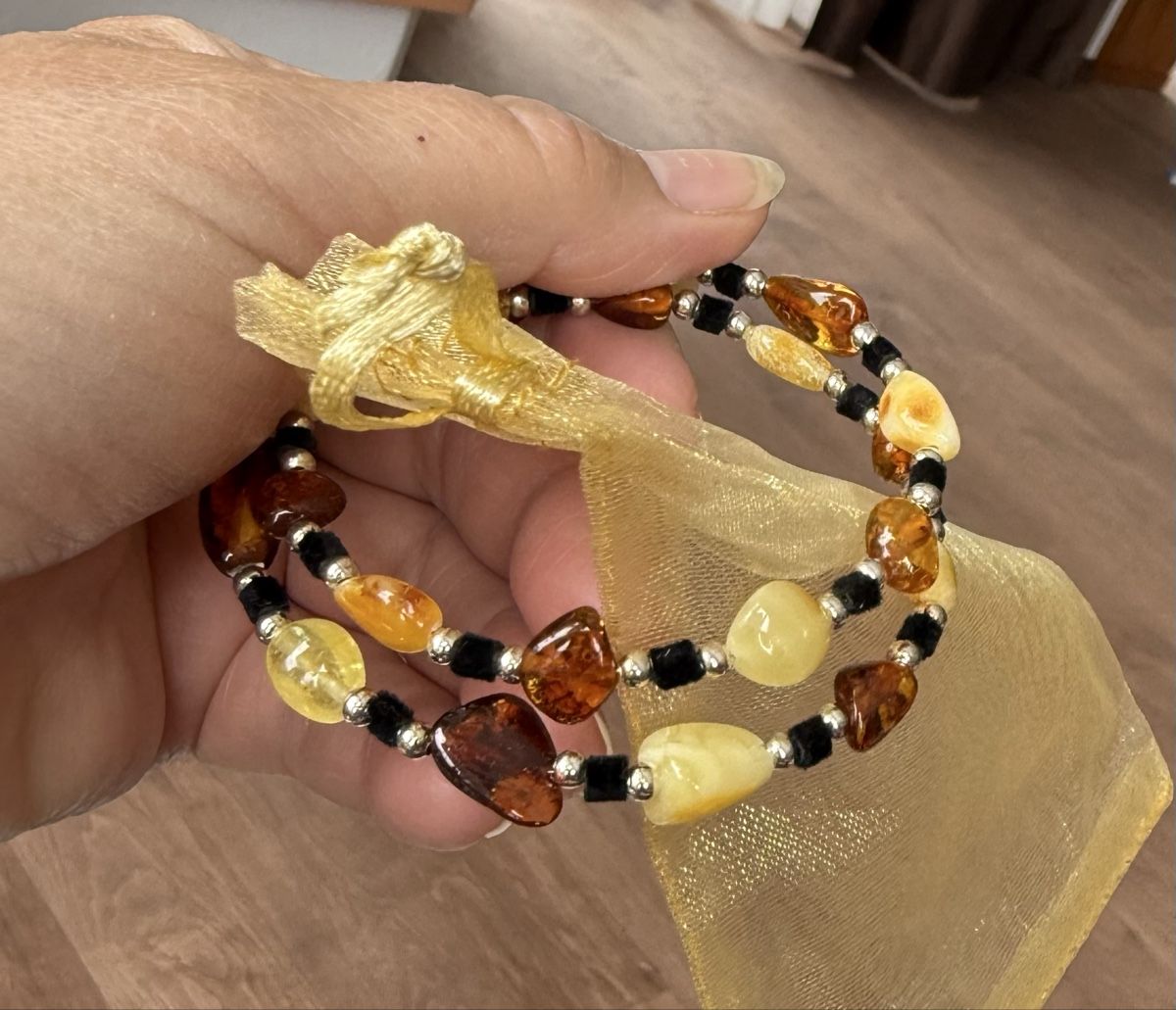 Bracciali & Braccialetti: Bernsteinkette, Handarbeit, Unikat - Accessoire! – Nuovo e nell'imballaggio originale da Ebikon venduto da elischka 2