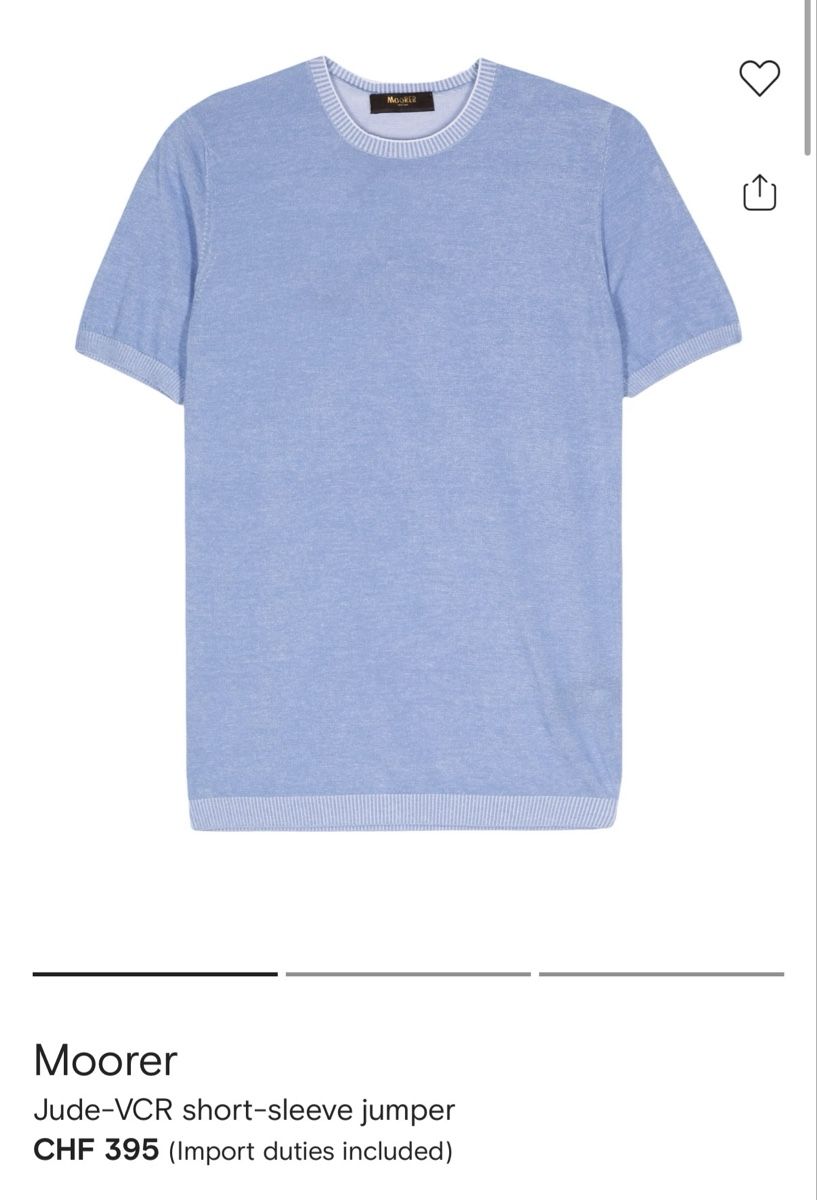 T-shirt: Moorer blue Tshirt – Usato da Melide venduto da Nikola-123 2
