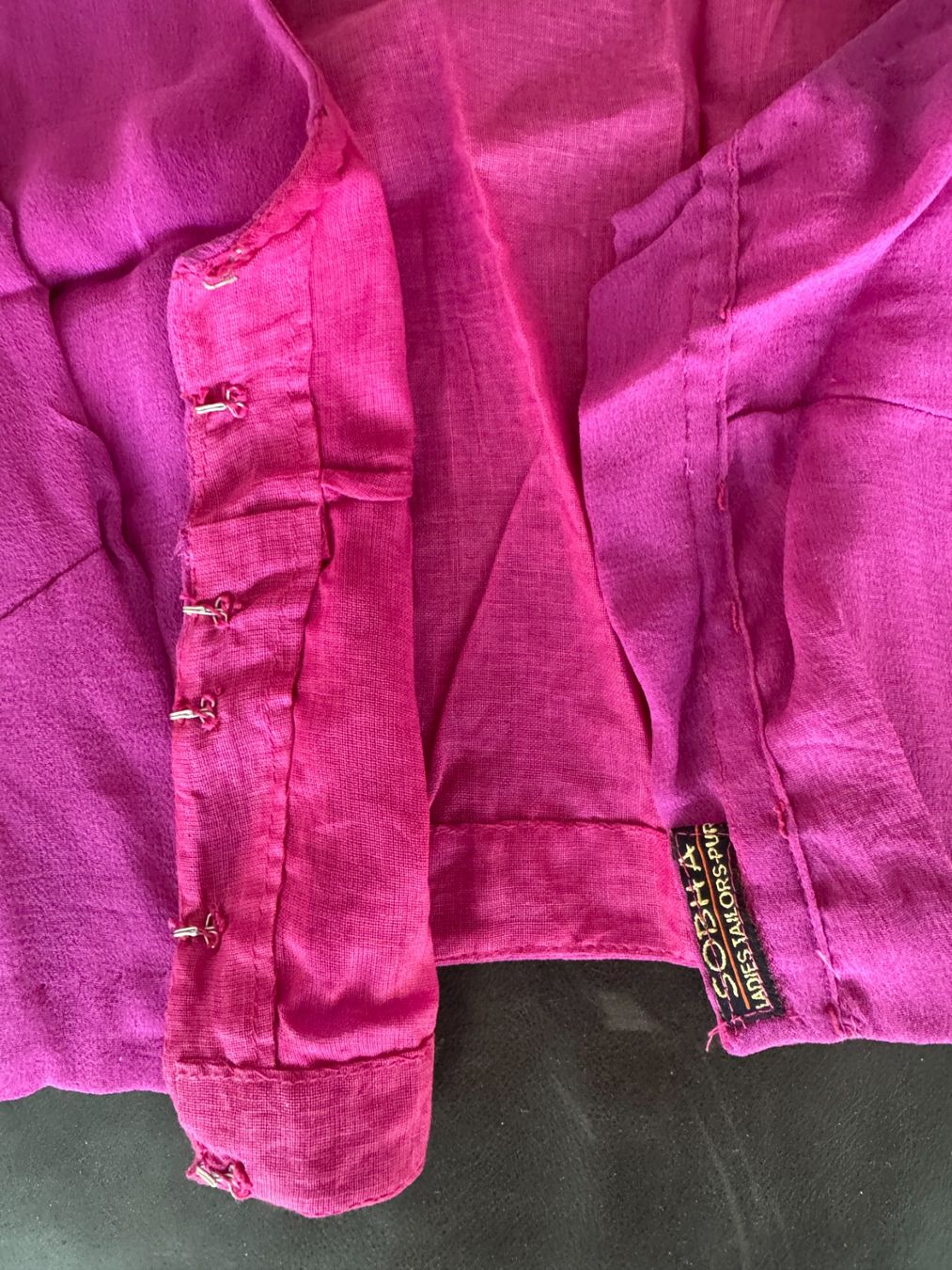 Tessuti: CHIFFON Seiden SARI mit Seidenbluse – Usato da Basel venduto da Kornblumen 2