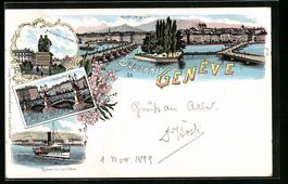 Litho Geneve, Bateau du Lac Léman, Les 