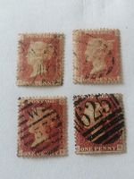 4mal One Penny Reds 1864 bis 1881 