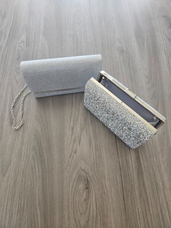 Borsa + Pochette Argento