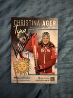 Autogrammkarte Christina Ager - Skistar - Selten!
