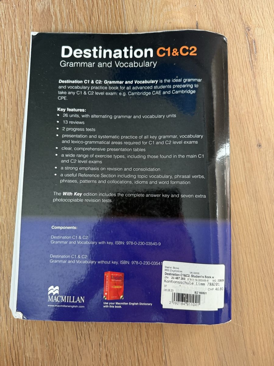 Libri: Destination C1&C2: Grammar & Vocabulary – Nuovo (secondo la descrizione) da Geroldswil venduto da beam_06 1