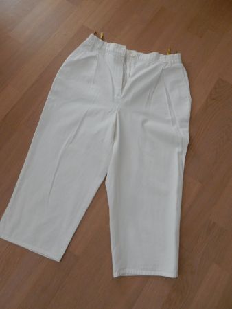 Sommerhose Caprihose, Gr. 40 weiss Baumwolle Hose C & A