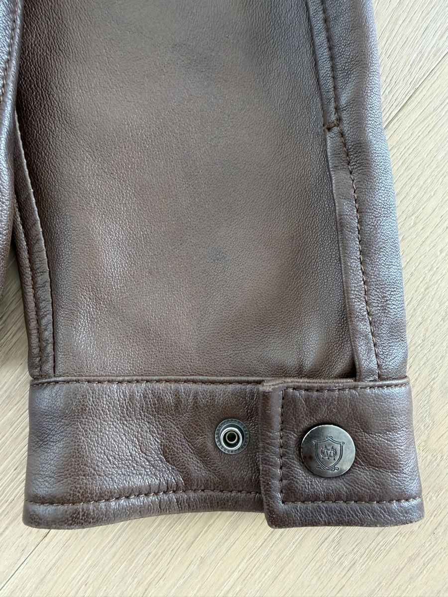Massimo Dutti Giacche: Massimo Dutti Brown Leather Jacket - Size M – Nuovo (secondo la descrizione) da Hergiswil NW venduto da jaybee27 4
