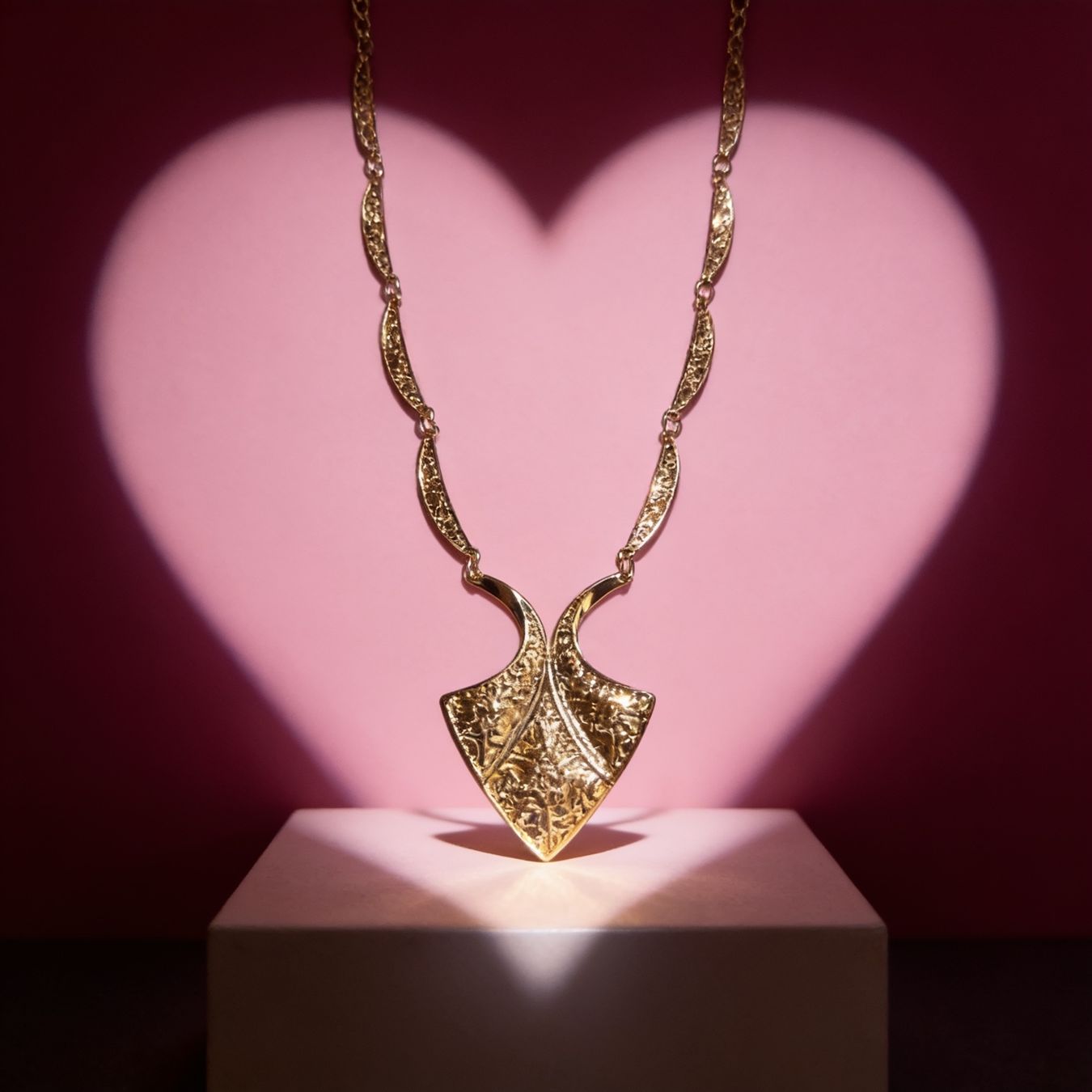 Ketten: Collier plaqué or avec pendentif art déco – Neu und originalverpackt aus St-Maurice von Sandrinette123 1