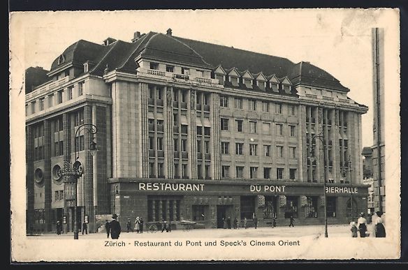 Ansichtskarten: Zürich, Restaurant du Pont und Specks C – Gebraucht aus Berlin von bartko-reher