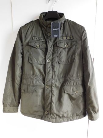 Jacke von «Young&Rich» im Military-Look, Gr. S, khacki