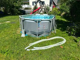 Frame Pool Set mit Filterpumpe 305 x 200 x 84 cm,