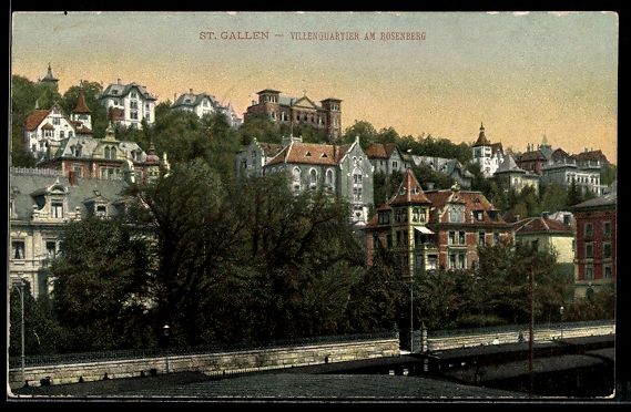 Cartes postales: AK St. Gallen, Villequartier am Rosenberg – D'occasion à Berlin par bartko-reher