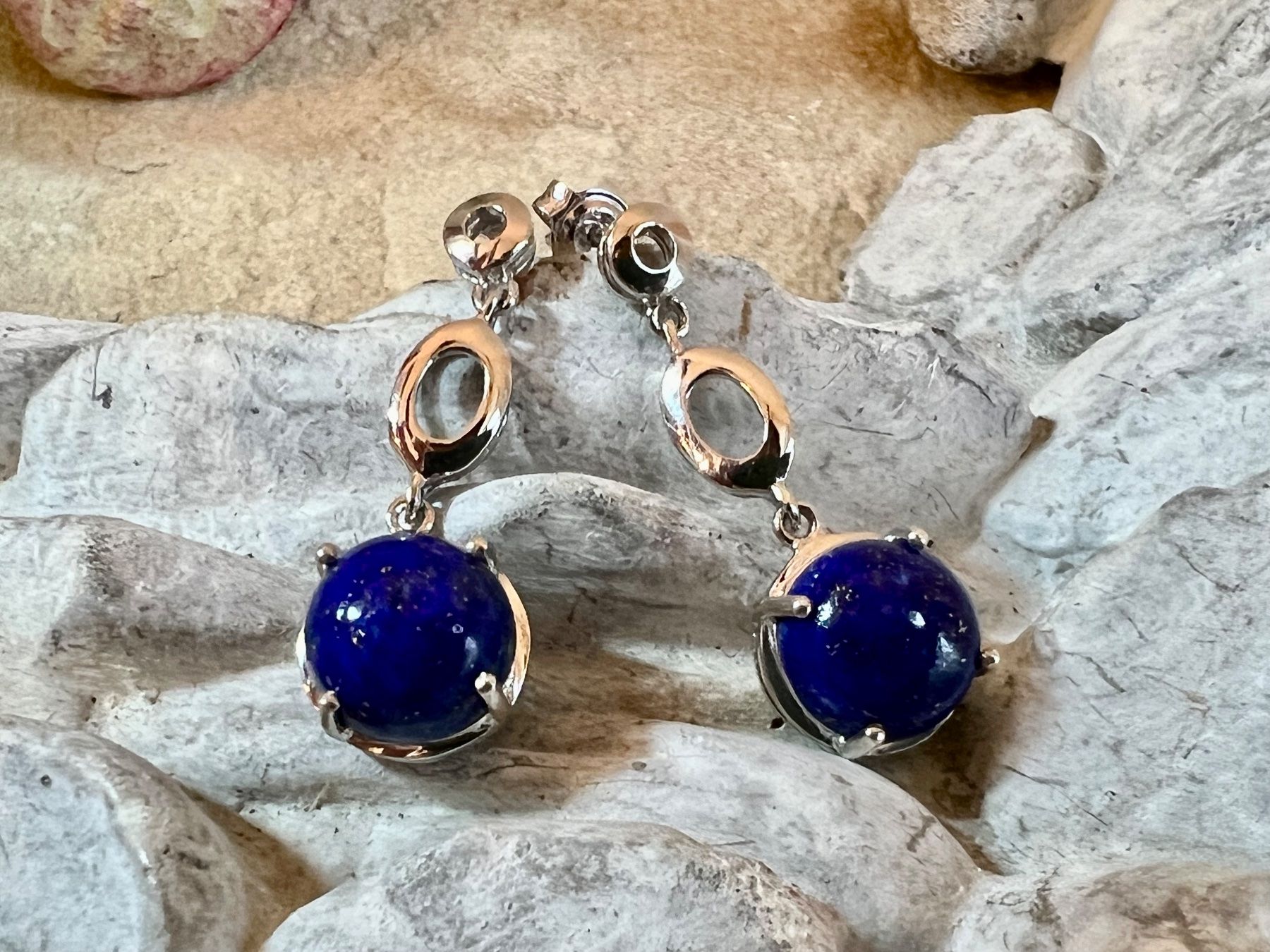 Orecchini pendenti & Orecchini a lobo: Ohrhänger 925 Silber mit Lapislazuli - apart - modern – Nuovo (secondo la descrizione) da Bern venduto da Jiffy 4