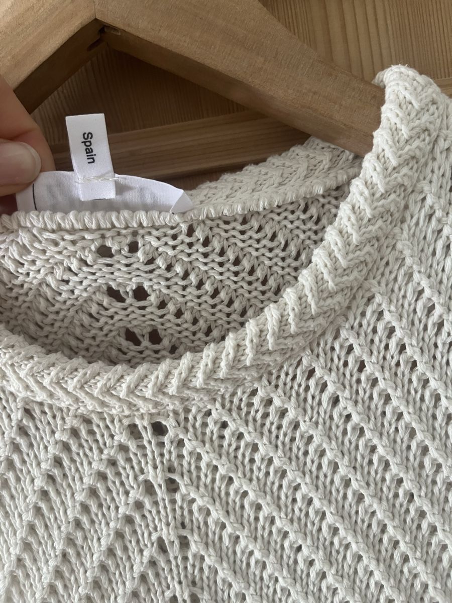 Vestiti: EDITED Strickkleid Strandkleid Gr. 38 52% Baumwolle crème – Usato da Zürich venduto da MrsWollishofen 2