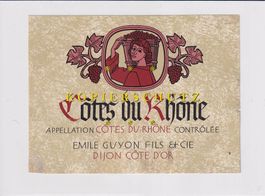 Etikette für Wein - Côtes du Rhône /bd