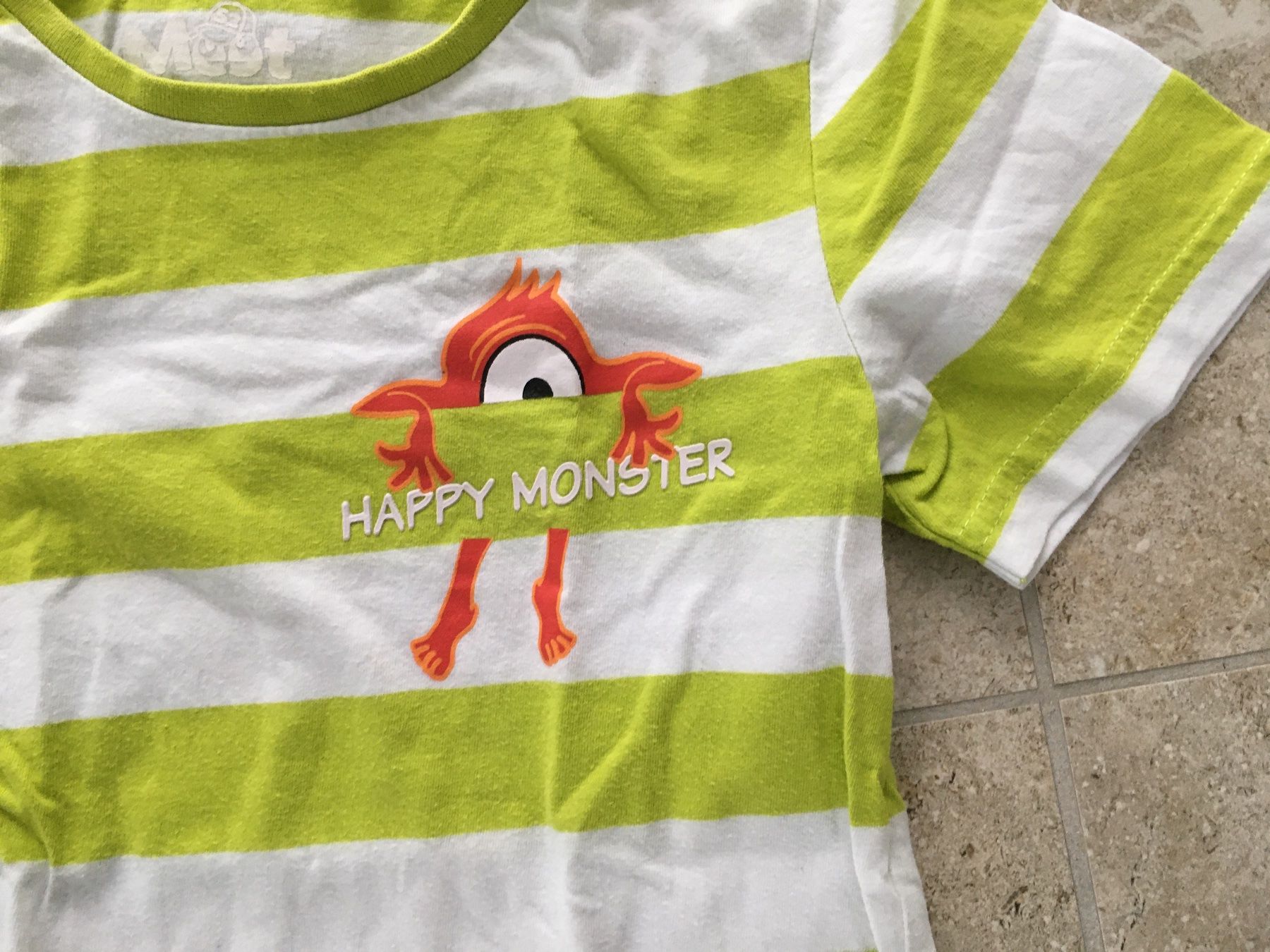 C&A Camicie, T-shirt & Polo: Gestreiftes Monster T-Shirt Gr. 128 – Nuovo (secondo la descrizione) da Gächlingen venduto da Tara_devi 1
