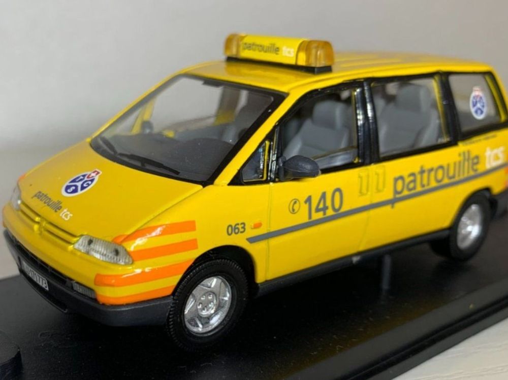 Miniature Peugeot 806 TCS Patrouille Suisse - Verem/Solido 1/43, 1997, Jaune