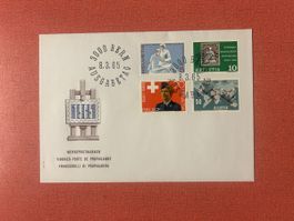Ersttagsbrief Schweiz 1965 Werbepostmarken Bern gestempelt