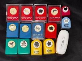 Lot de 15 perforatrices Craft Punch etc diff modèle