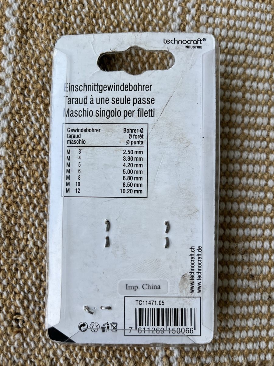 Technocraft Tutti gli attrezzi: Technocraft M5 Gewindebohrer - Neu und originalverpackt – Nuovo e nell'imballaggio originale da St. Gallen venduto da 1t5045 1