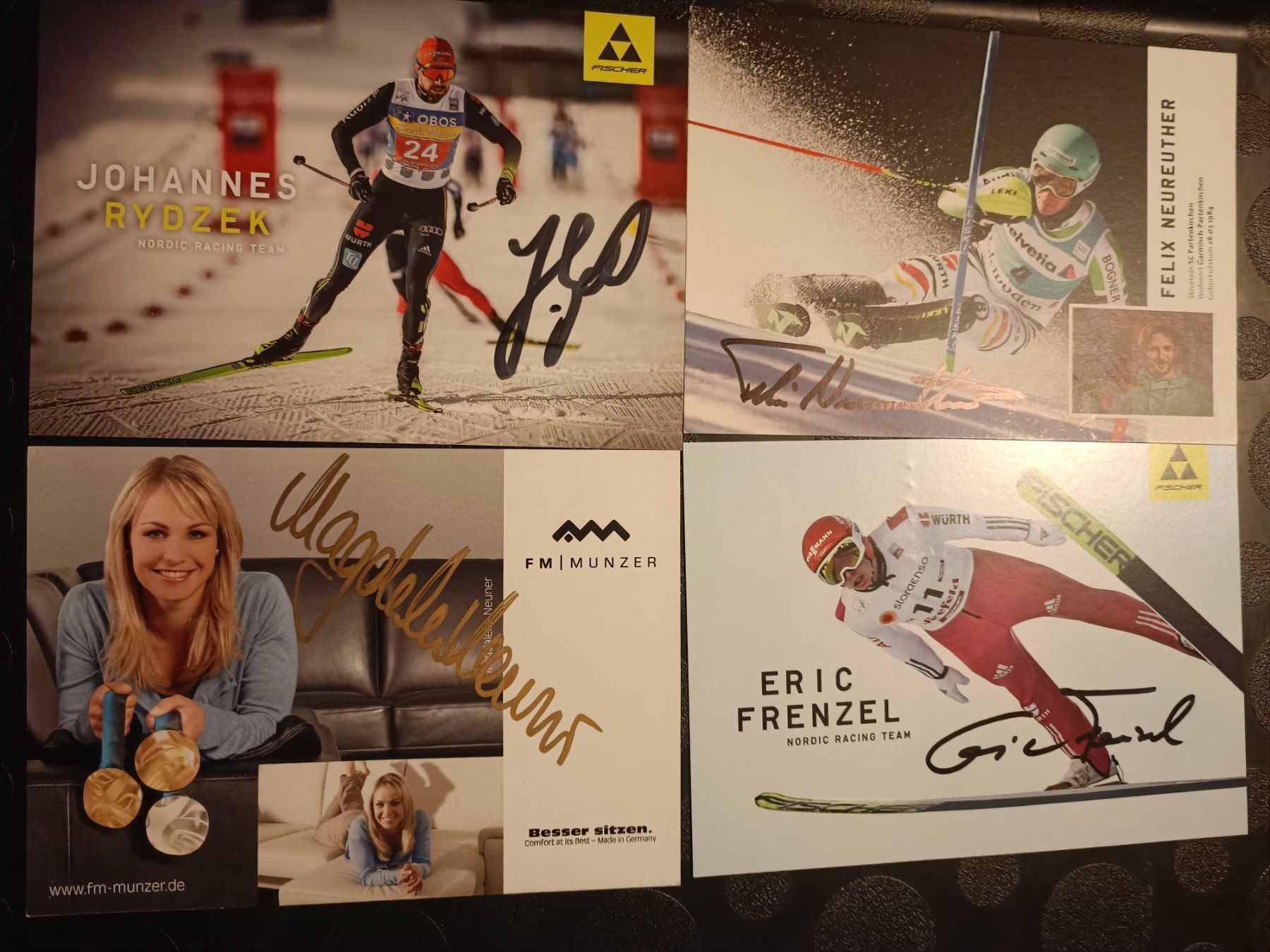 Autogramme: 4 signierte Sport Olympia Autogrammkarten - Set – Gebraucht aus Menziken von Artographs