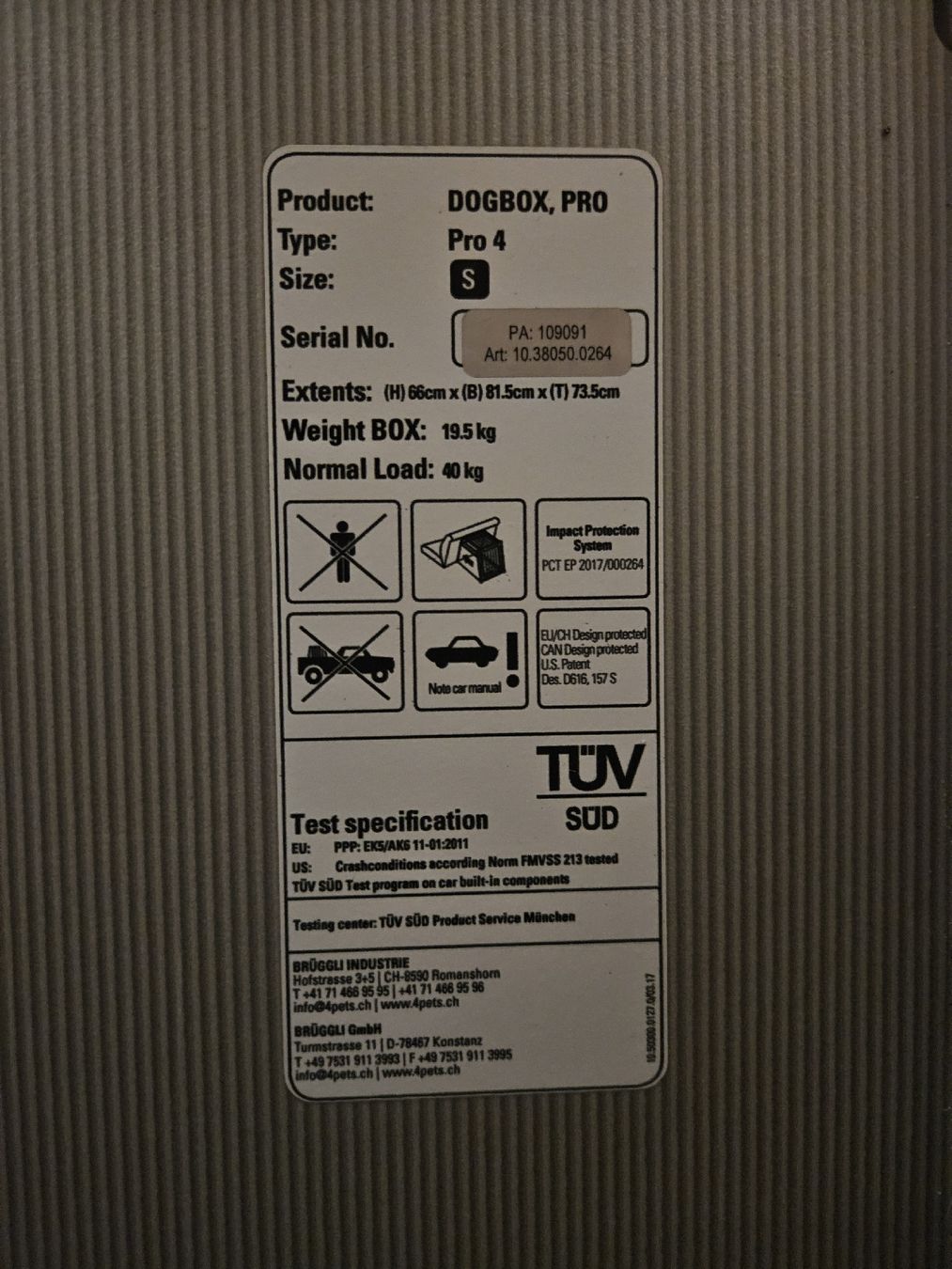 Cages, transport & sécurité: Hundebox Pro 4 S – D'occasion à Bargen BE par ju0_wn79 3