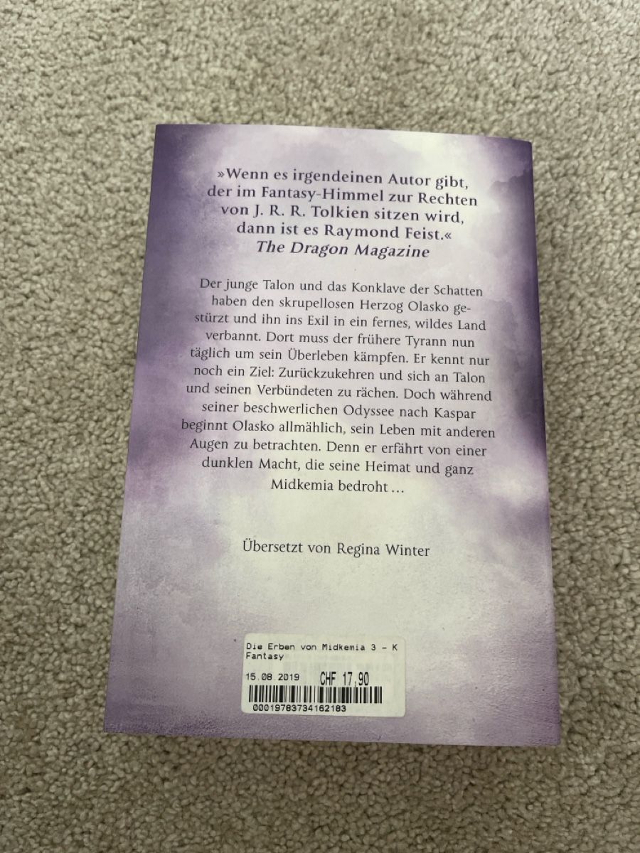Bücher: Buch Raymond Feist Konklave der Schatten  – Gebraucht aus Unterkulm von AnoliOccasion 1