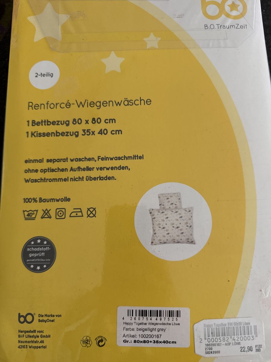 Biancheria da letto: Neu: Süsse Wiegenwäsche – Nuovo e nell'imballaggio originale da Hirzel venduto da Arsenal89 2