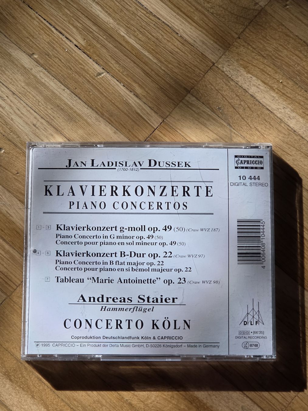 CD: CD: Jan Ladislav Dussek Klavierkonzerte; Andreas Staier – Usato da Aesch BL venduto da immon 1