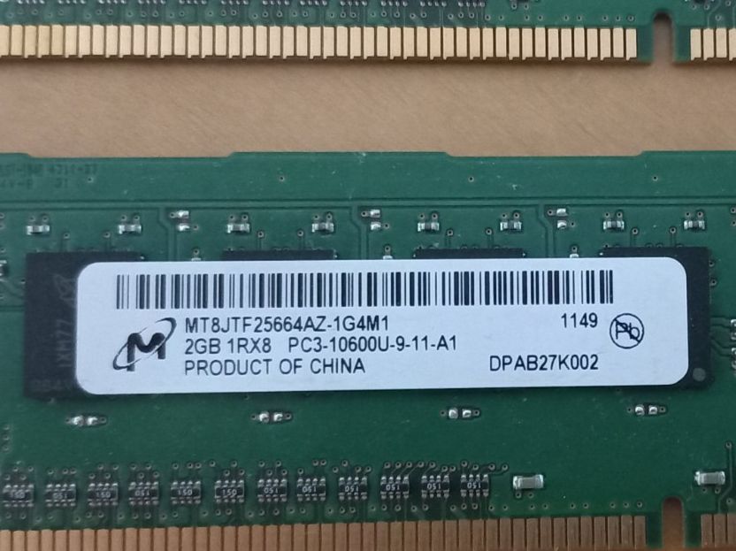 Hewlett Packard Memory / RAM: RAM 2x 2GB PC3 HP – Gebraucht aus Yverdon-les-Bains von bhoewler 1