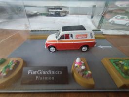 Fiat 500 Giardiniera Plasmon 1:43 Werbefahrzeug mit Diorama